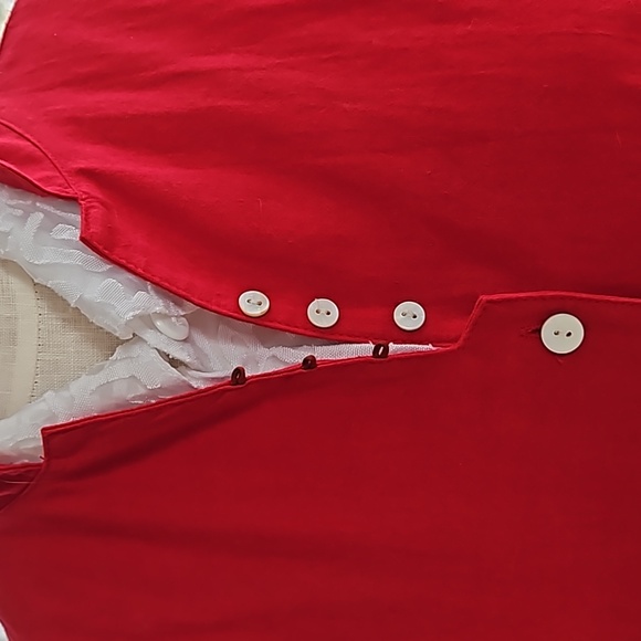 Cherry red pea coat or Dress.  Fit size 8 - 12. - Picture 4 of 8